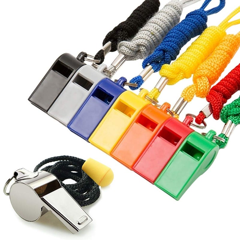 FYA Whistle, 8PCS Sports Whistles with Lanyard, Loud Crisp Sound Whistles Bulk Ideal for Referees, Coaches, and Officials - Image 1
